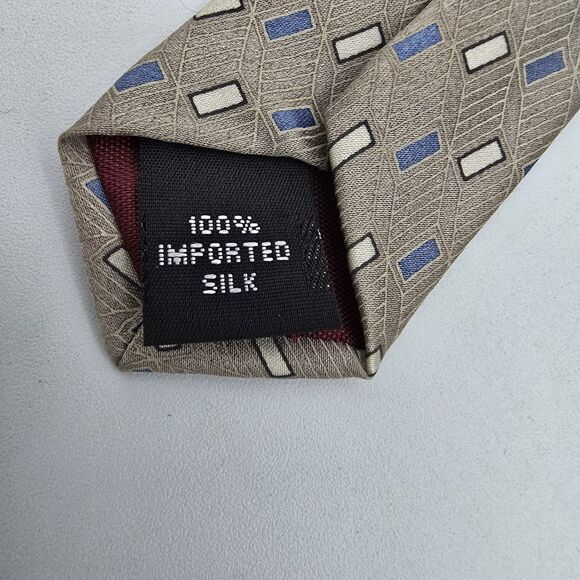 RBM Collection Necktie Tie Men Multicolor Geometric 100% Silk Vintage 57 x 4 - Picture 6 of 6